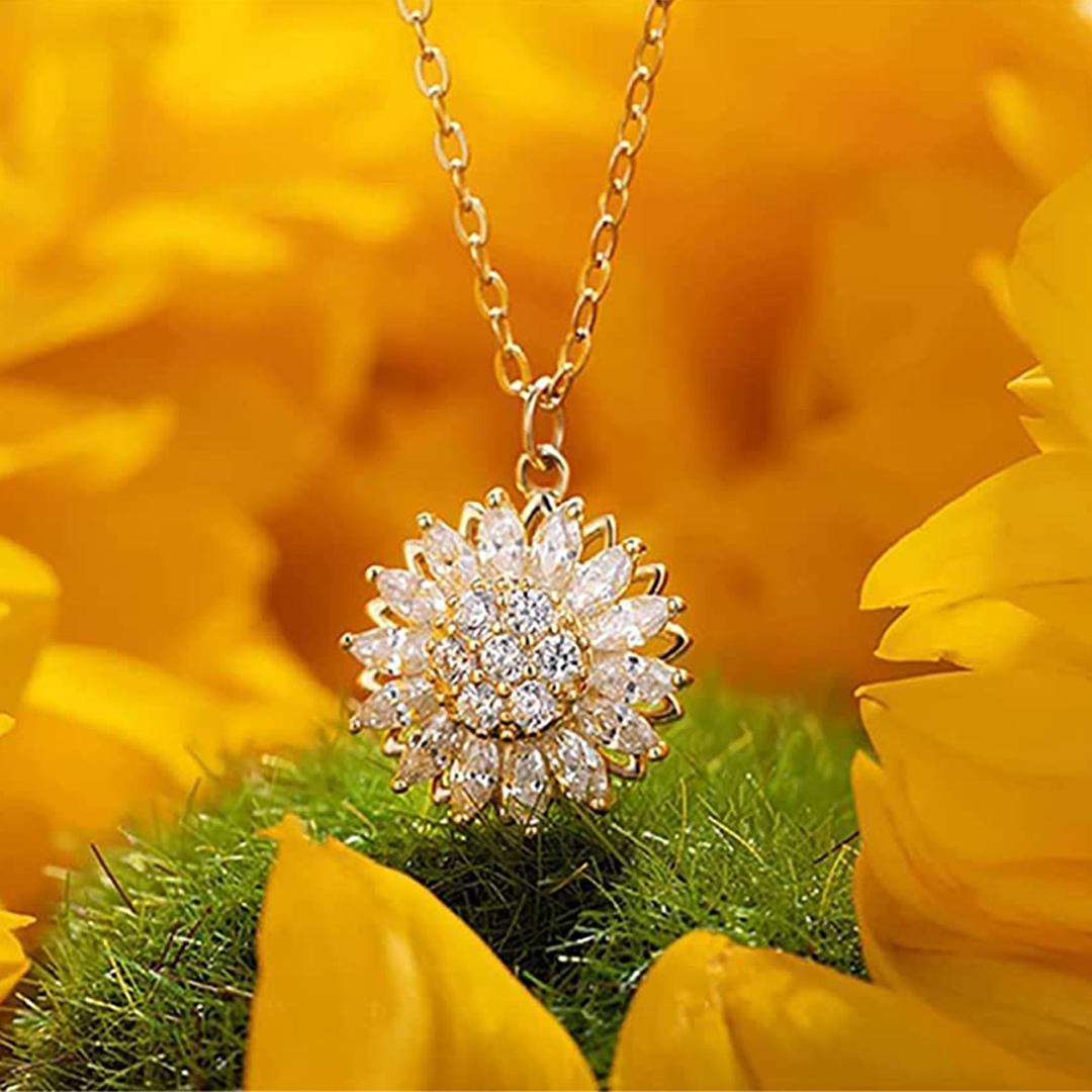 COLLAR GIRATORIO - GIRASOL DORADO