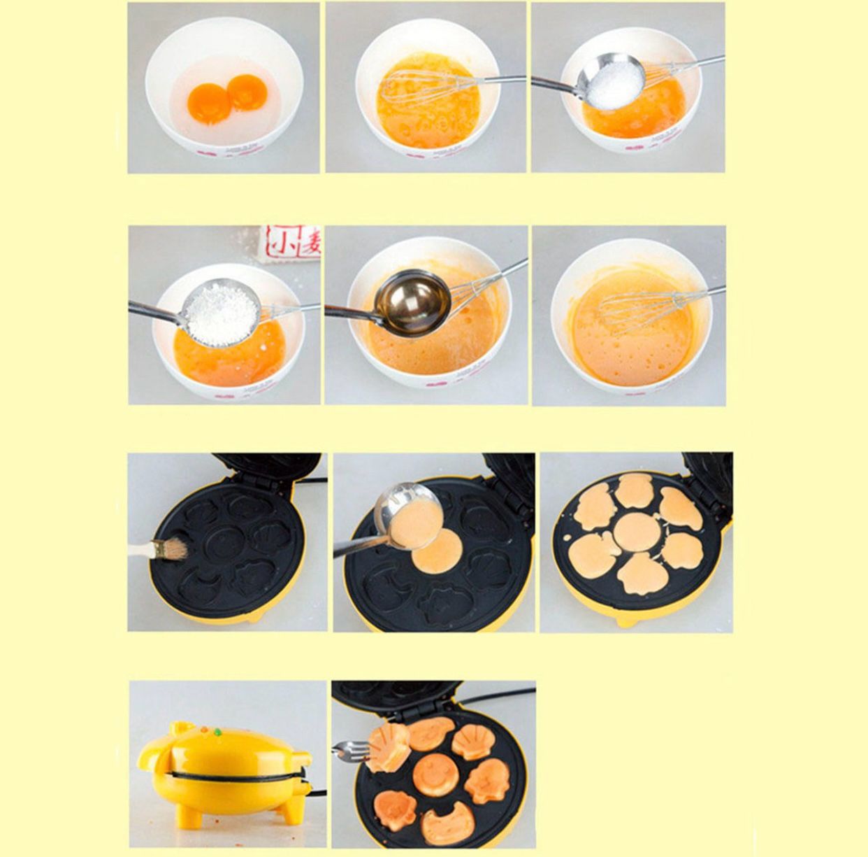 NUEVA WAFLERA MUÑECOS Y DELANTAL INFANTIL 🍽️🔥