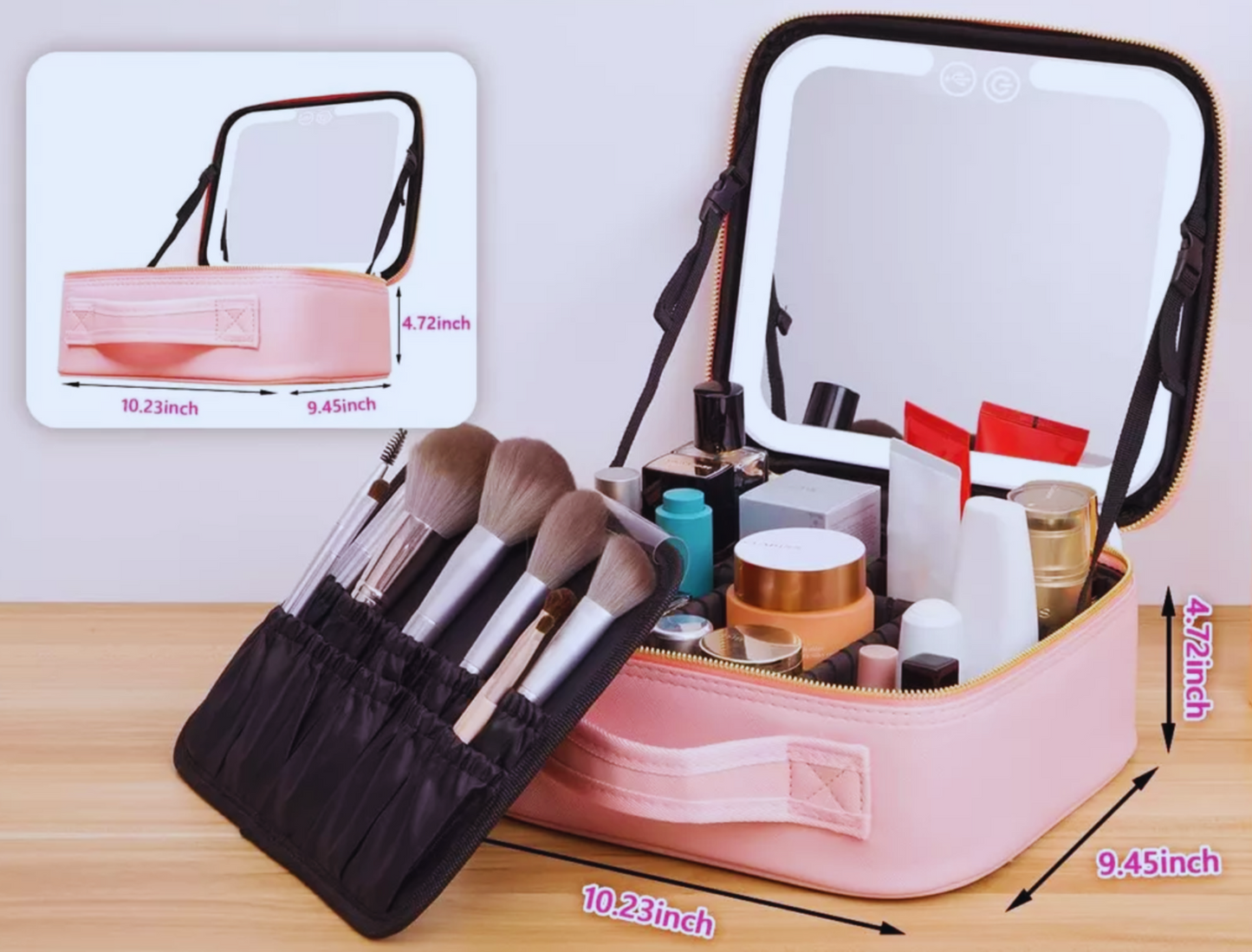Cosmetiquera Maquillaje Con Espejo