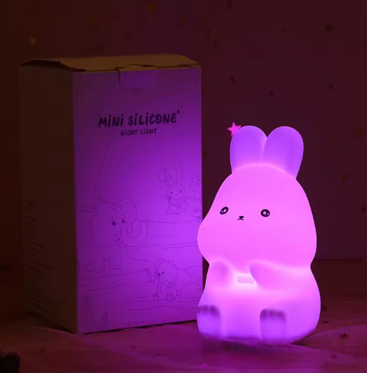 LÁMPARA DE NOCHE CON DISEÑO DE OSO O CONEJO