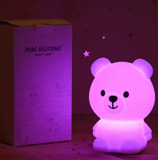 LÁMPARA DE NOCHE CON DISEÑO DE OSO O CONEJO