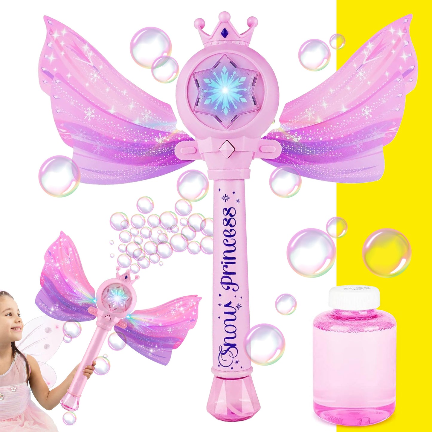 VARITA MÁGICA DE PRINCESA LANZA BURBUJAS