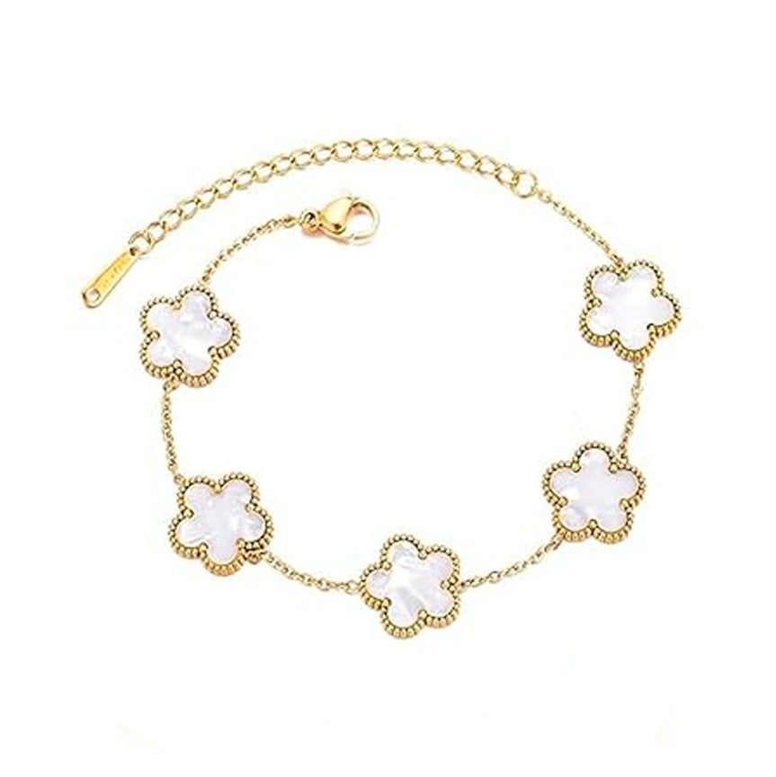 NUEVA PULSERA DE TREBOL DE CINCO HOJAS