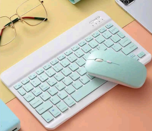 NUEVO TECLADO DE COLORES Y MOUSE INALÁMBRICO