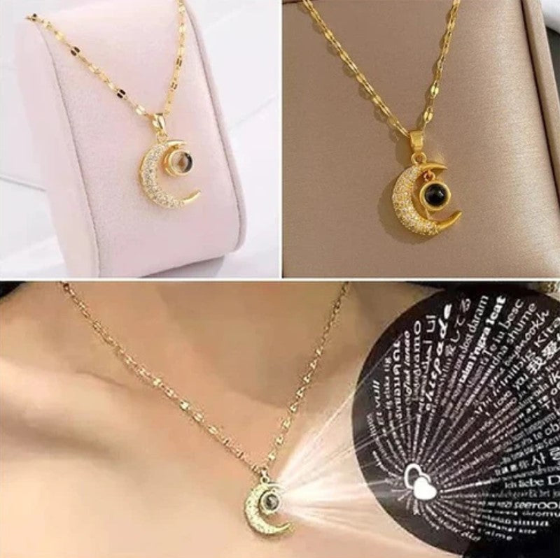 NUEVO COLLAR LUNA TE AMO EN 100 IDIOMAS